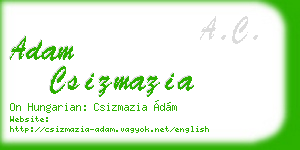 adam csizmazia business card